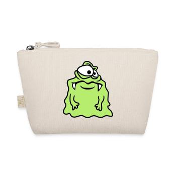 glibber mucus disgusting slimy face head mons - Organic Pouch - nature - Front