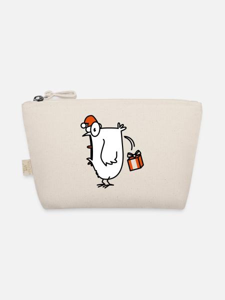 christmas chick crazy chicken - Organic Pouch - nature - Front