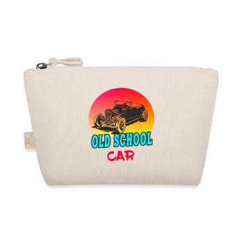 Old School Car / Geschenk Oldtimer Auto Tuning - Bio-Täschchen - Natur - Vorne