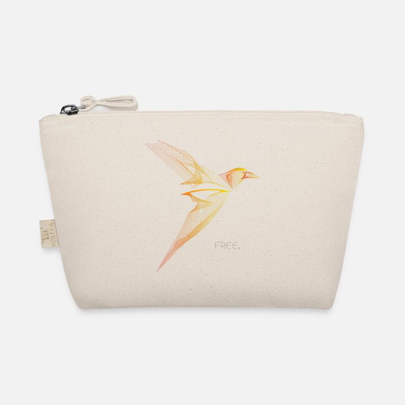 Free Line Art Bird Minimalist Design Organic Pouch