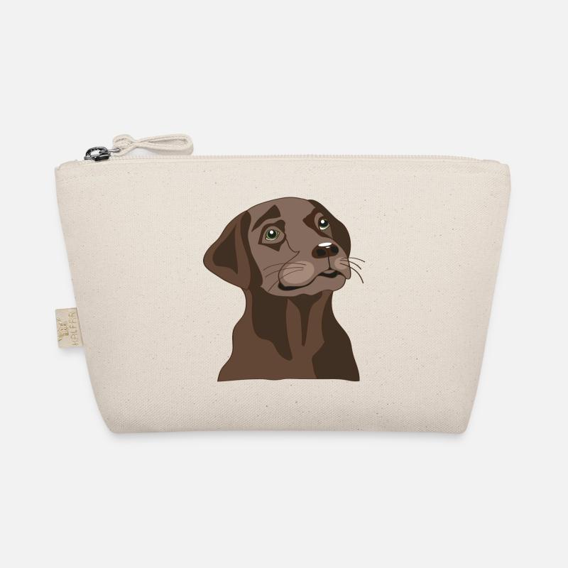 Brauner Labrador - Bio-Täschchen - Natur
