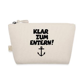 Klar zum Entern! Segeln Segler Segelspruch - Bio-Täschchen - Natur - Vorne
