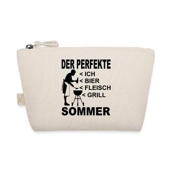 der perfekte sommer - mann am grill - Bio-Täschchen - Natur - Vorne