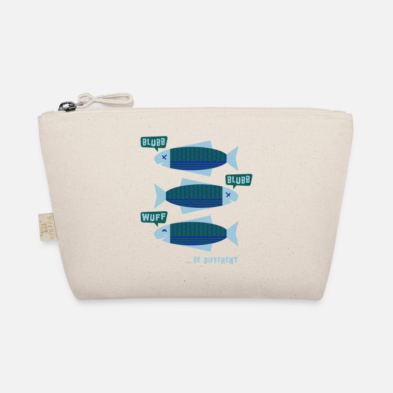 Be Different - Fische - Blubb - Be yourself - 3C Bio-Täschchen