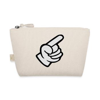 hand finger up - Organic Pouch - nature - Front