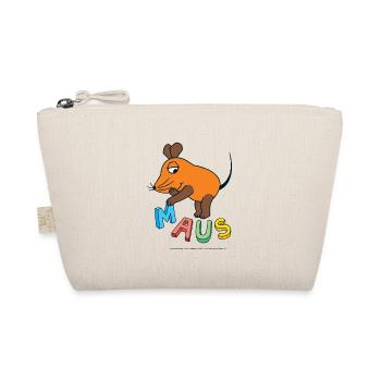 Die Maus mit Buchstaben - Bio-Täschchen - Natur - Vorne