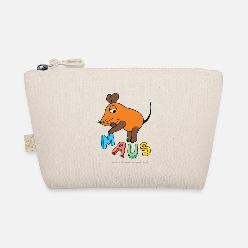 Die Maus mit Buchstaben - Bio-Täschchen - Natur