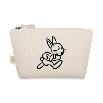 Laufender Hase - Bio-Täschchen - Natur - Vorne