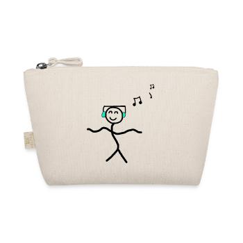 Music Dancing Happy Stick Figures - Organic Pouch - nature - Front