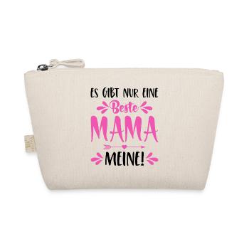 Es gibt nur eine beste Mama Meine Spruch Muttertag - Bio-Täschchen - Natur - Vorne