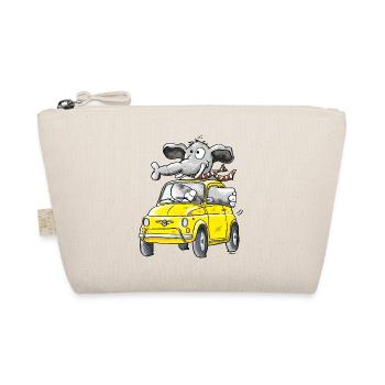 Elefantenrollschuh - Auto - Bio-Täschchen - Natur - Vorne