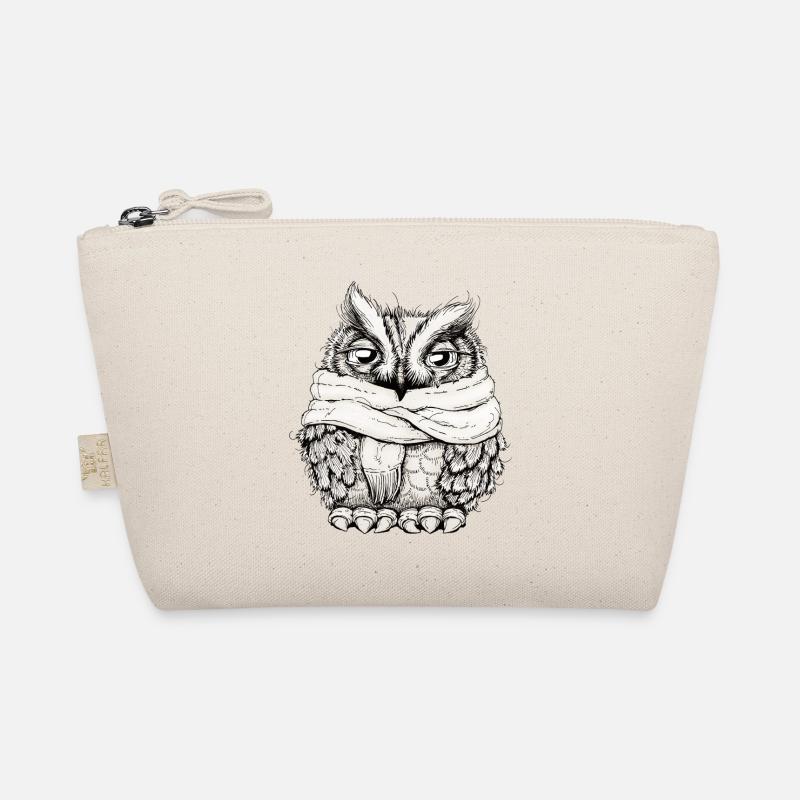 Frierende Eule Bio-Täschchen