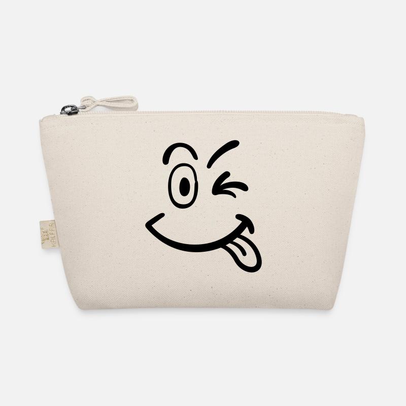 smiley - Bio-Täschchen - Natur