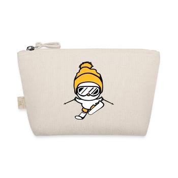 ski chick winter bird fun small sweet n - Organic Pouch - nature - Front
