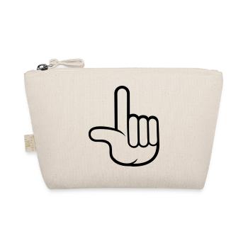 Zeigefinger Comic Cartoon Zeigen Finger Hand - Bio-Täschchen - Natur - Vorne