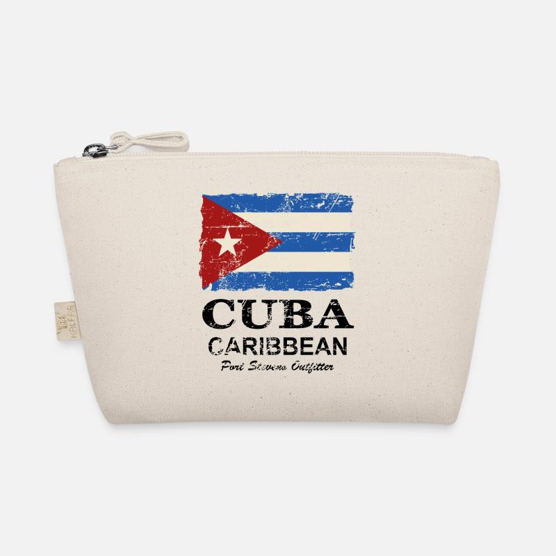 Cuba Flag - Vintage Look - Bio-Täschchen - Natur