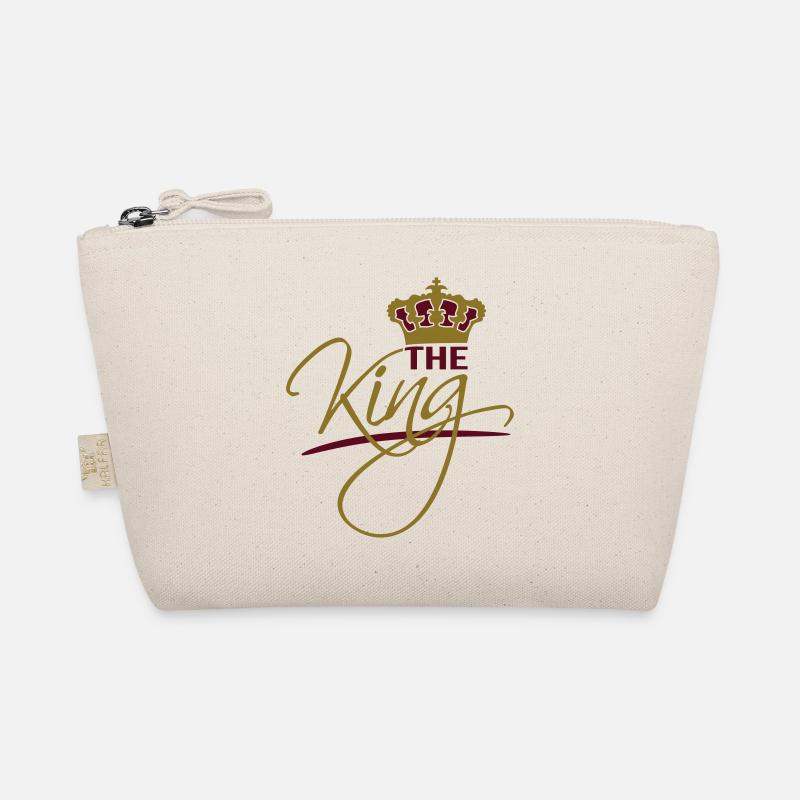 krone gold the king text logo design cool chef - Bio-Täschchen - Natur