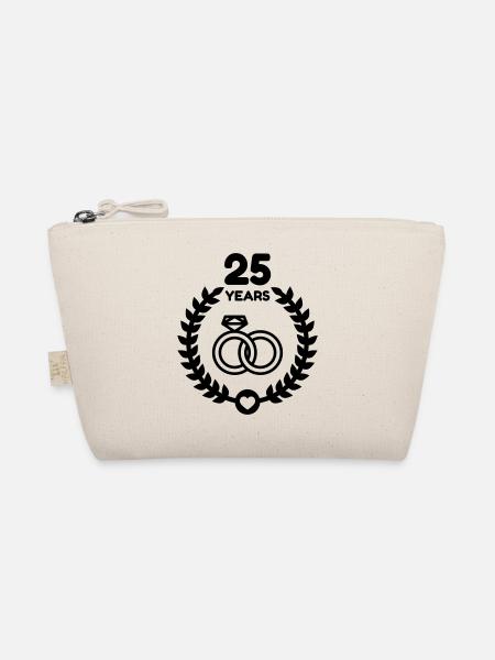 25 - Birthday Wedding - Marriage - Love - Organic Pouch - nature - Front