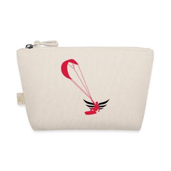 Kitesurfen / Kitesurfer / Kiteboarden / Kitesurf - Bio-Täschchen - Natur - Vorne