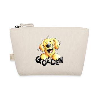 Lustiger Golden Retriever - Bio-Täschchen - Natur - Vorne