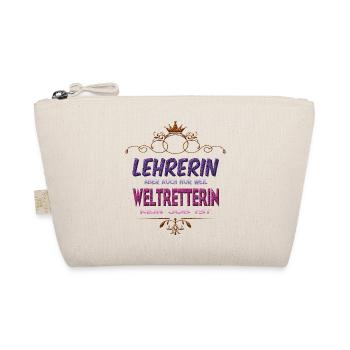 Lehrerin Weltretterin - Bio-Täschchen - Natur - Vorne