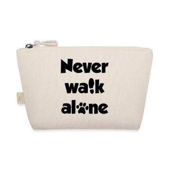 Never walk alone - Dog - Hund - Bio-Täschchen - Natur - Vorne