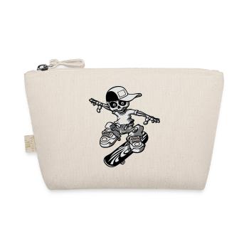 Skeleton and skateboard flex - Bio-Täschchen - Natur - Vorne
