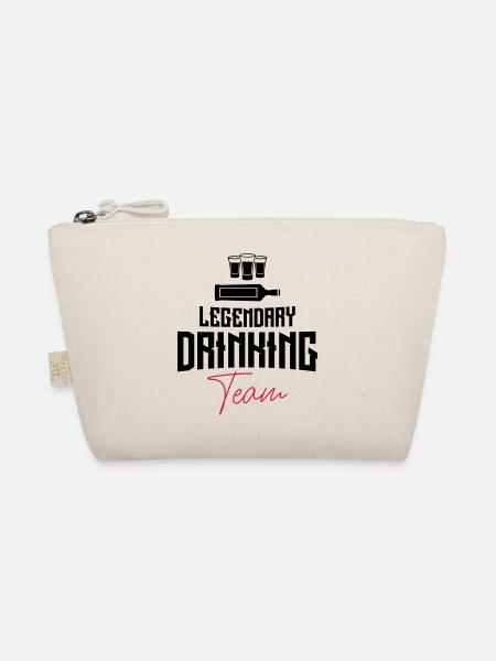drinking team legendary shots - Organic Pouch - nature - Front