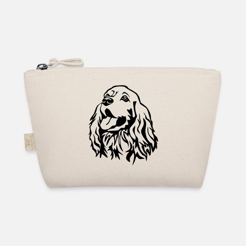 Cocker Spaniel Kopf - Bio-Täschchen - Natur