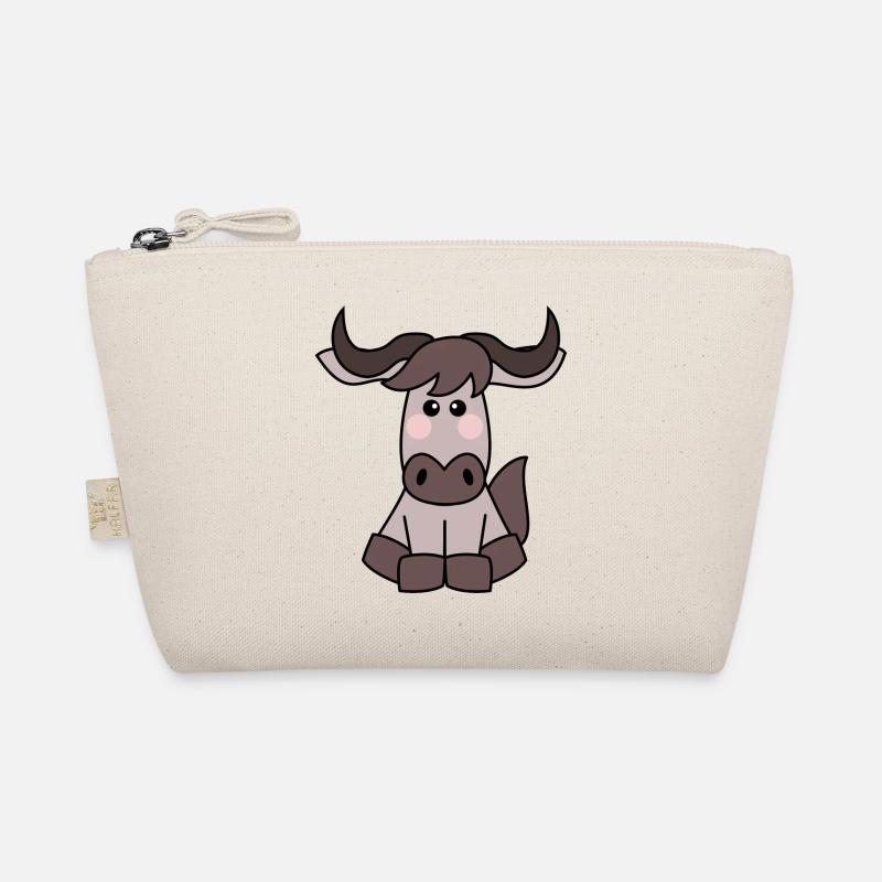 Kawaii Gnu / Wildebeest Bio-Täschchen