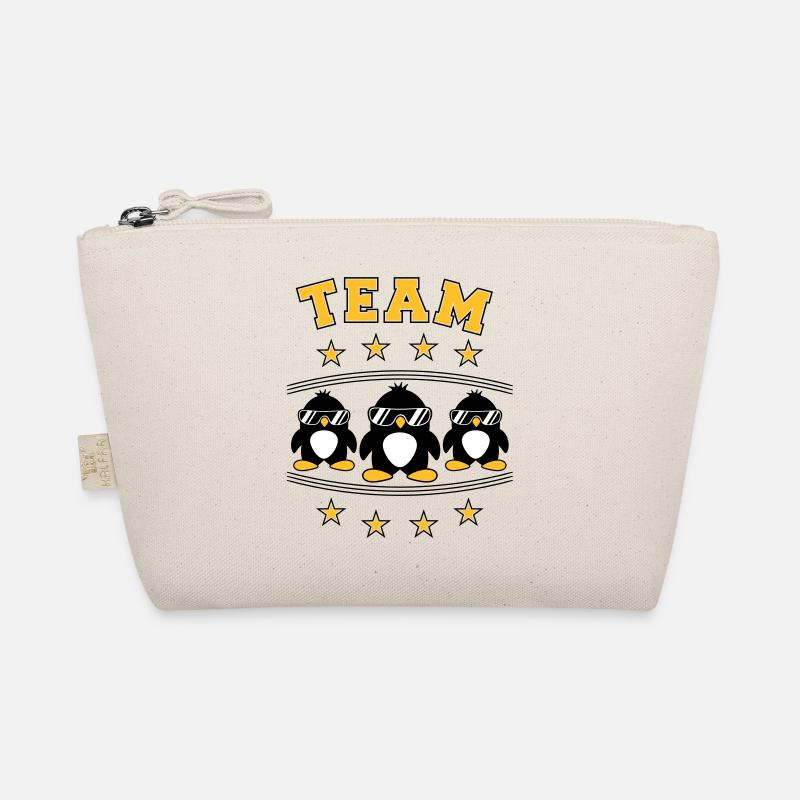 Pinguine Team Freunde - Bio-Täschchen - Natur