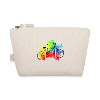 Farbenfrohes Fahrrad - Bio-Täschchen - Natur - Vorne