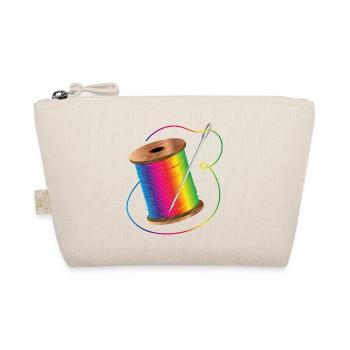 luminous sewing thread in rainbow colors with needle - Organic Pouch - nature - Front