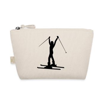 Skier target pose - great ski vacation motif - Organic Pouch - nature - Front