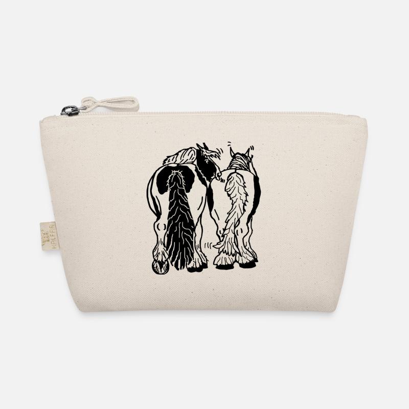 Funny tinker from behind, riding horses Organic Pouch
