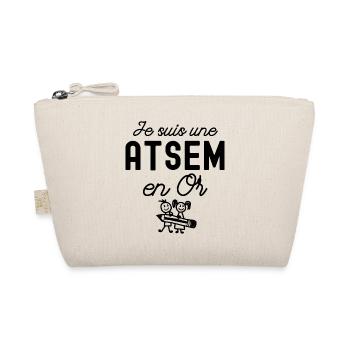 je suis une atsem en or - Trousse biologique - nature - Devant