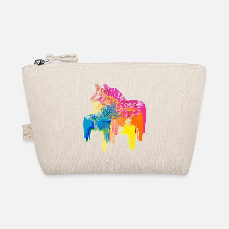 Pop Art Dala Horses Pull de Noël Style Scandi Trousse biologique
