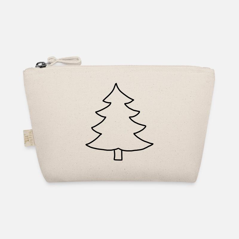 Tannenbaum Zeichnung - Bio-Täschchen - Natur