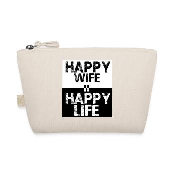 Happy Wife Happy Life - Bio-Täschchen - Natur - Vorne