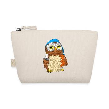 Owl "Good Night" "Good Morning" - Organic Pouch - nature - Front