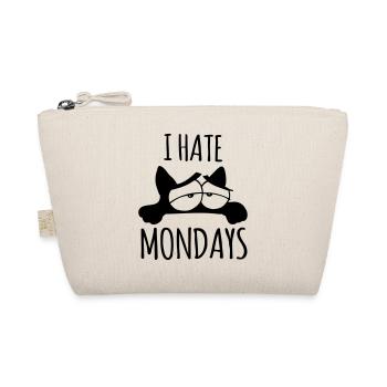 funny sayings work cat monday I hate mondays - Organic Pouch - nature - Front