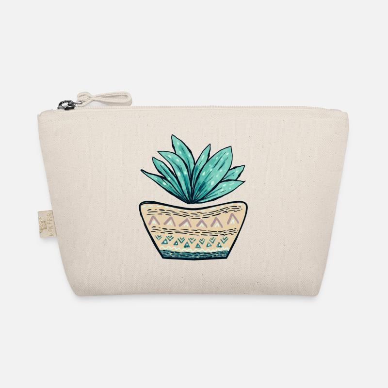 Succulent Pot Pattern Organic Pouch
