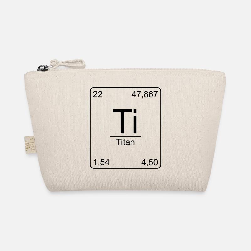 titanium, periodic table, chemistry, physics, element, Organic Pouch