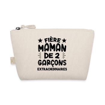 Fière maman de 2 garçons extraordinaire - Trousse biologique - nature - Devant