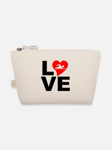 love schwimmen - Bio-Täschchen - Natur