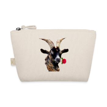 Chèvre romantique avec une rose - Trousse biologique - nature - Devant