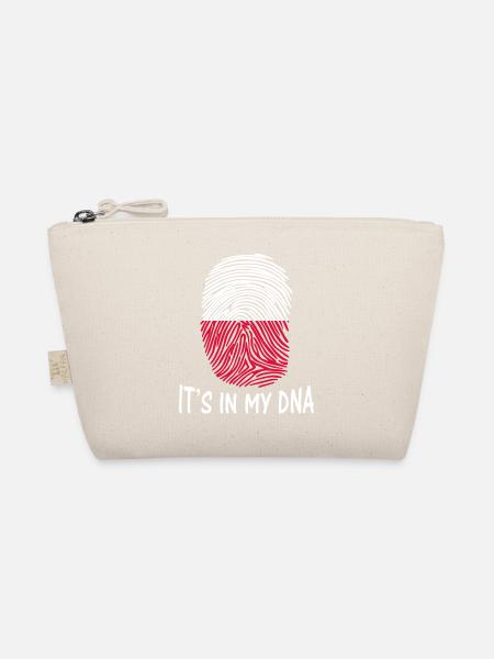 flag of Poland t-shirt it's in my DNA design - Organic Pouch - nature - Front
