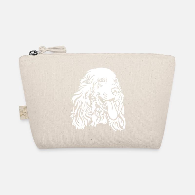 Cocker Spaniel Kopf "Black Edition" Bio-Täschchen