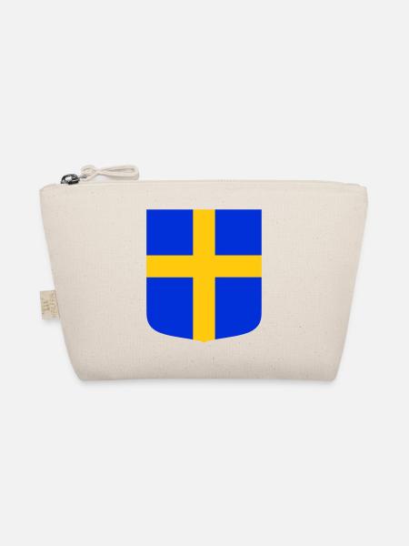 Shield flag Sweden - Organic Pouch - nature - Front