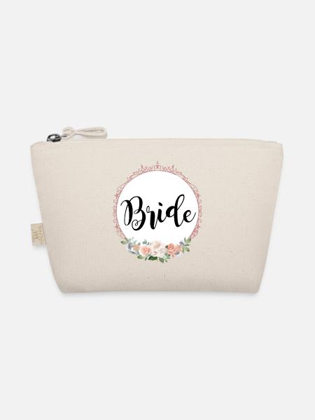 Bride Shirt | Blumenkranz - Bio-Täschchen - Natur